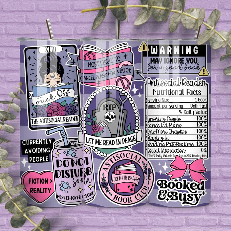 Bookish Tumblers 20oz Book Theme