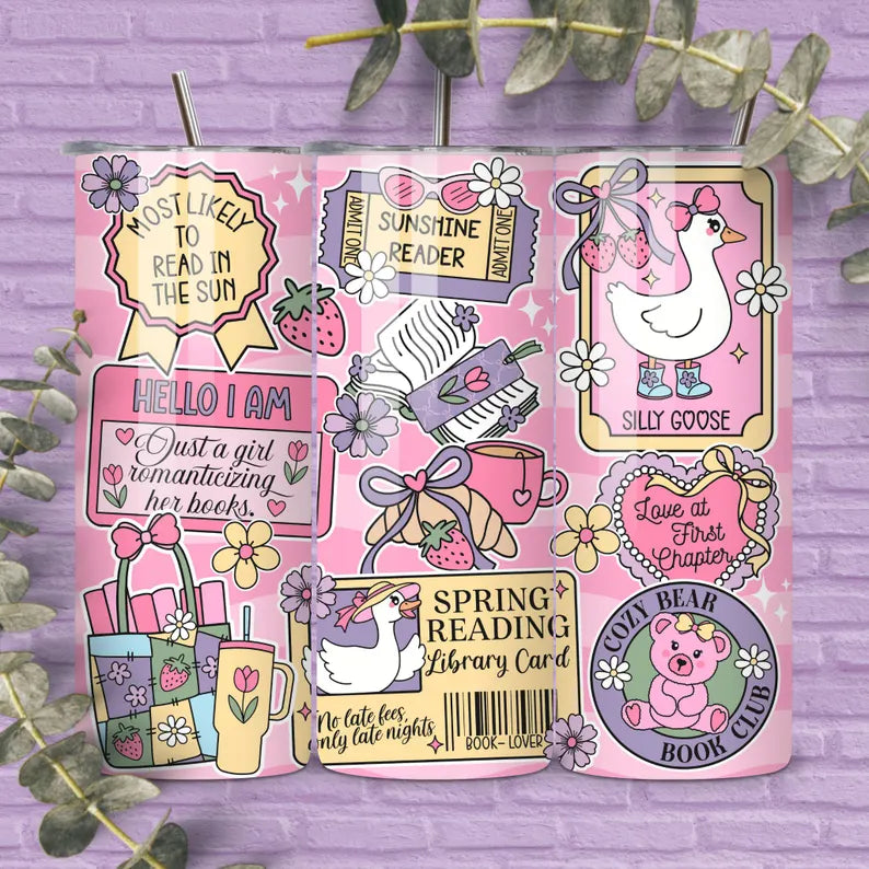 Bookish Tumblers 20oz Book Theme